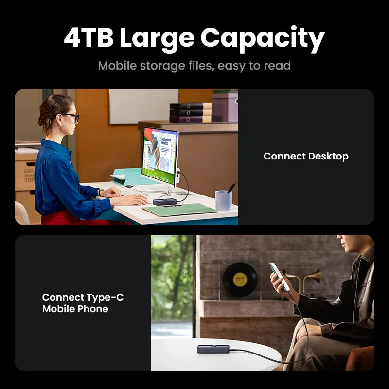 UGREEN 40Gbps NVMe SSD Case SSD Enclosure M.2 to USB4.0 Adapter