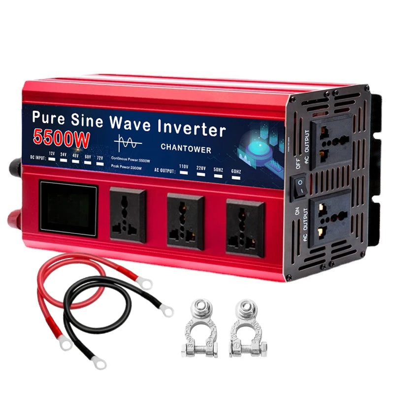 Pure Sine Wave Inverter DC 12v/24v/48v To AC 220v Voltage Converter Car Power Inverter - Supersell
