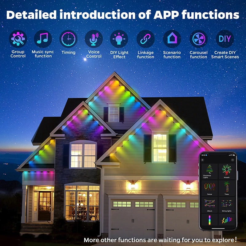 Permanent Outdoor LED Lights Waterproof Alternative for Eufy Lights - Supersell