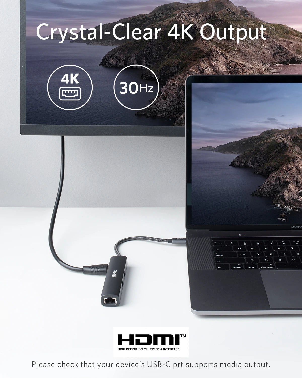 Anker usb hub Adapter 5-in-1 with 4K USB C to HDMI usb c hub Ethernet Port - Supersell