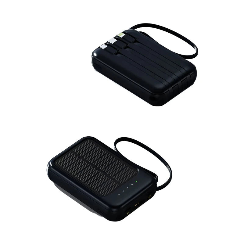 Solar Power Bank Big Capacity with 3 Built - in Cables - Supersell