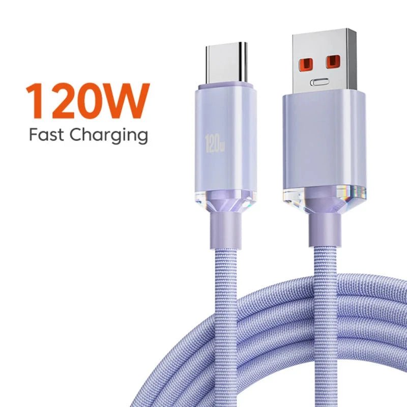 120W 6A Fast Charge USB Type C Quick Charge Cable For Smartphones - Supersell