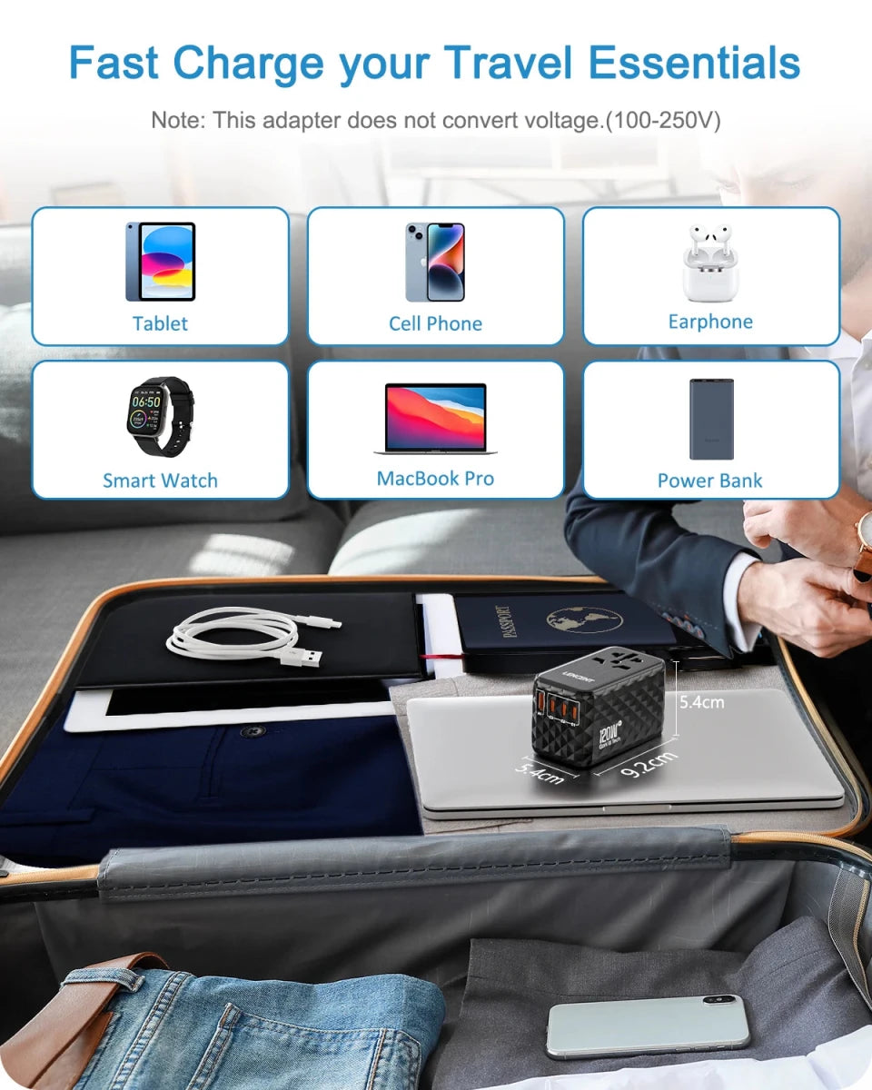 120W International Travel Adapter - Supersell