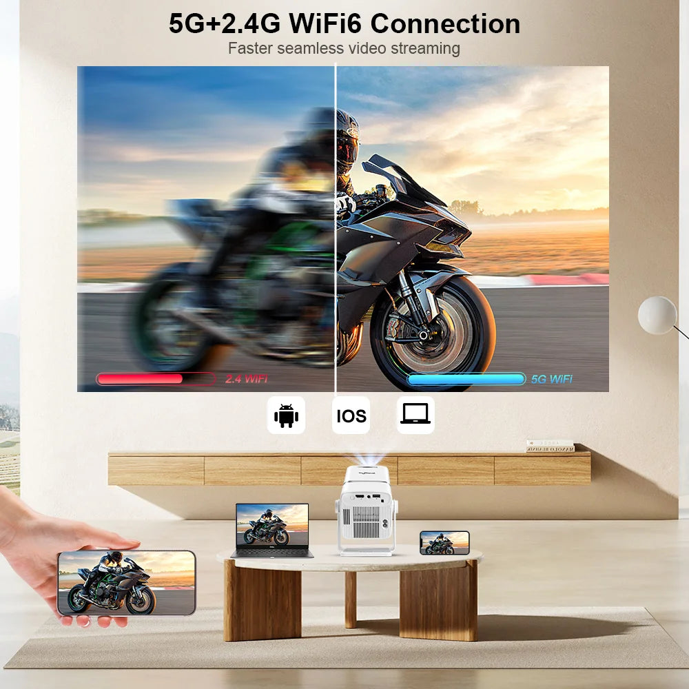 ThundeaL 4K Full HD Projector FHD TD80W Android WiFi 3D Home Theater - Supersell 