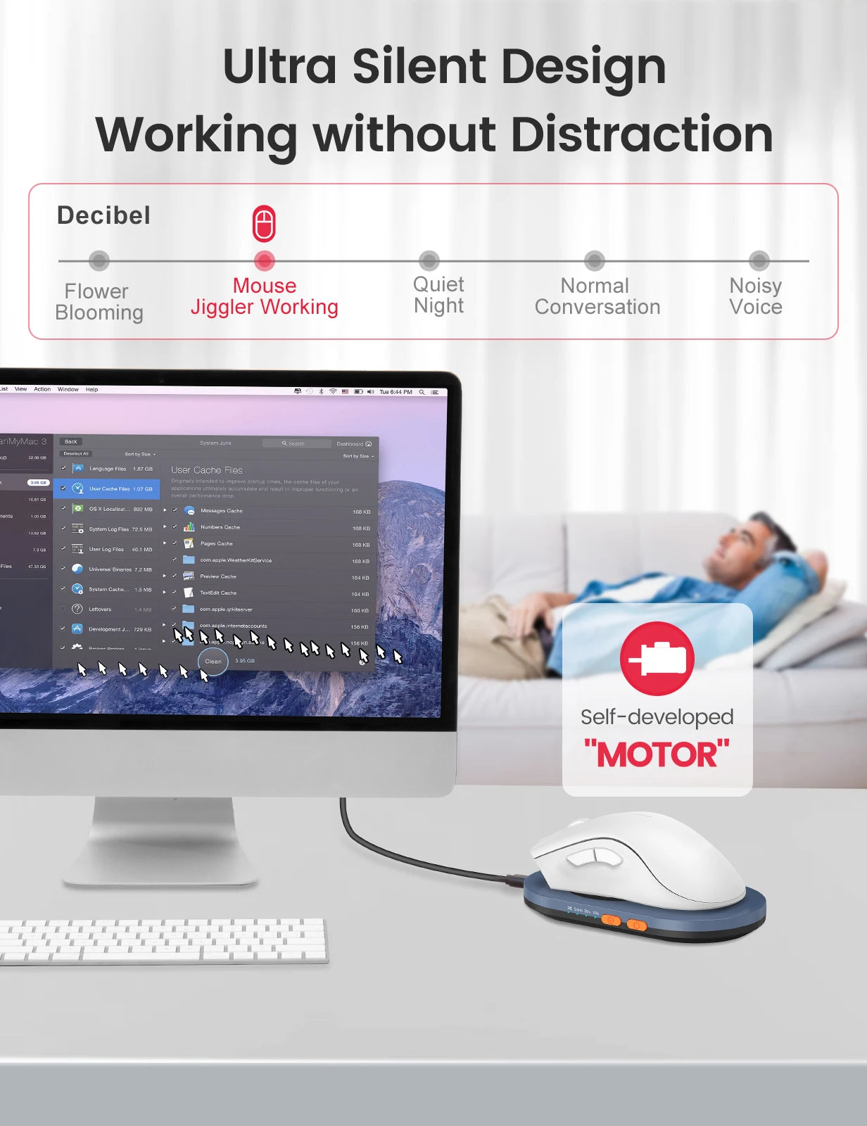 Vaydeer Undetectable Mouse Jiggler with Power Adapter and ON/Off Switch Mouse Mover Simulator, Driver-Free Mouse Movement Simula - Supersell
