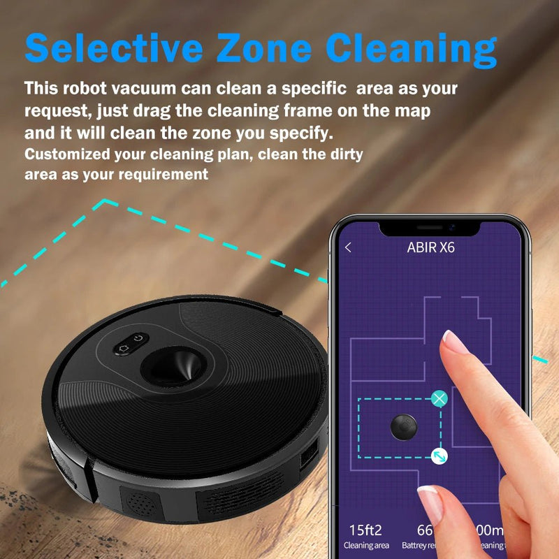ABIR X6 Robot Vacuum Cleaner 6000PA Suction - Supersell