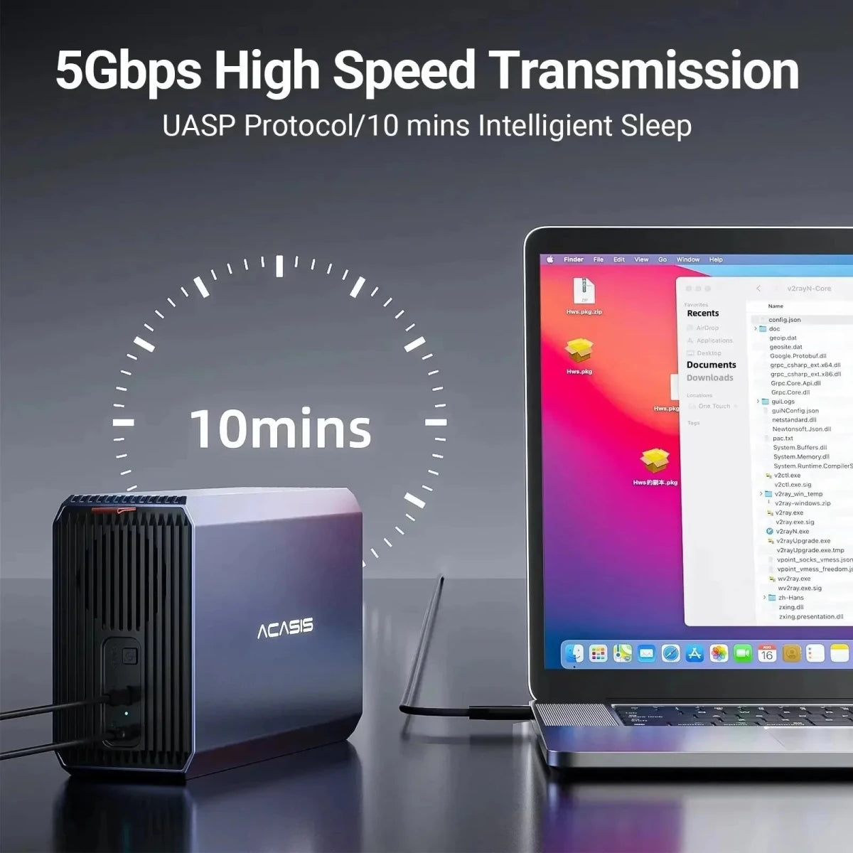 Acasis HDD Case 3.5 Inch Dual Bay External Hard Drive - Supersell
