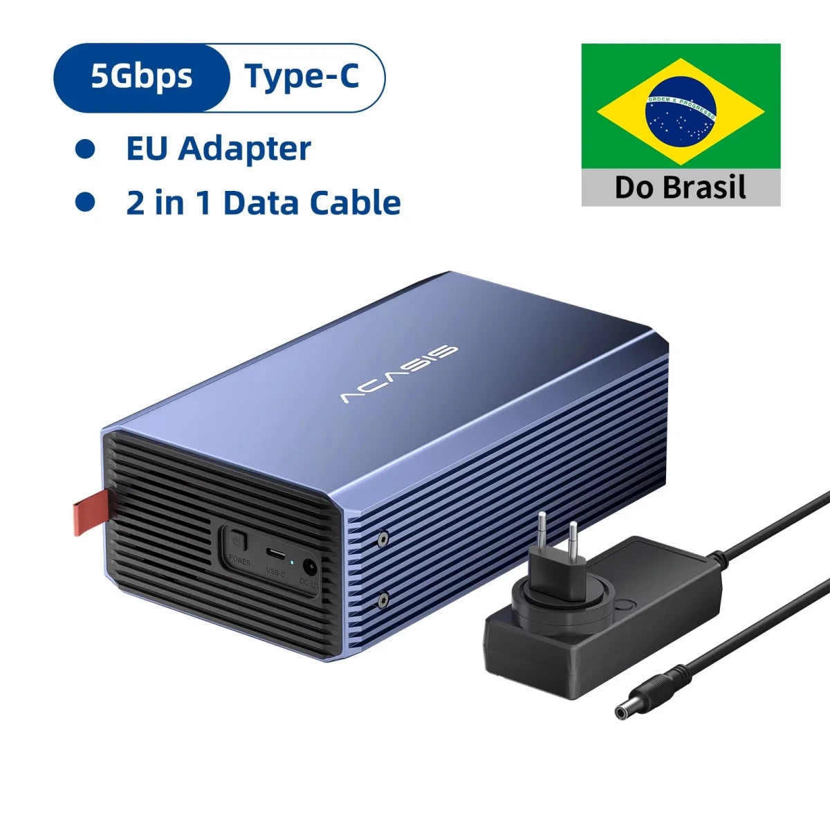 Acasis HDD Case 3.5 Inch Dual Bay External Hard Drive - Supersell