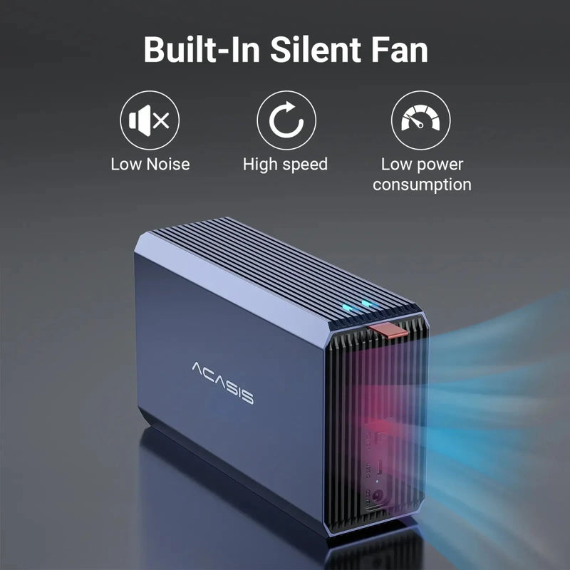Acasis HDD Case 3.5 Inch Dual Bay External Hard Drive - Supersell
