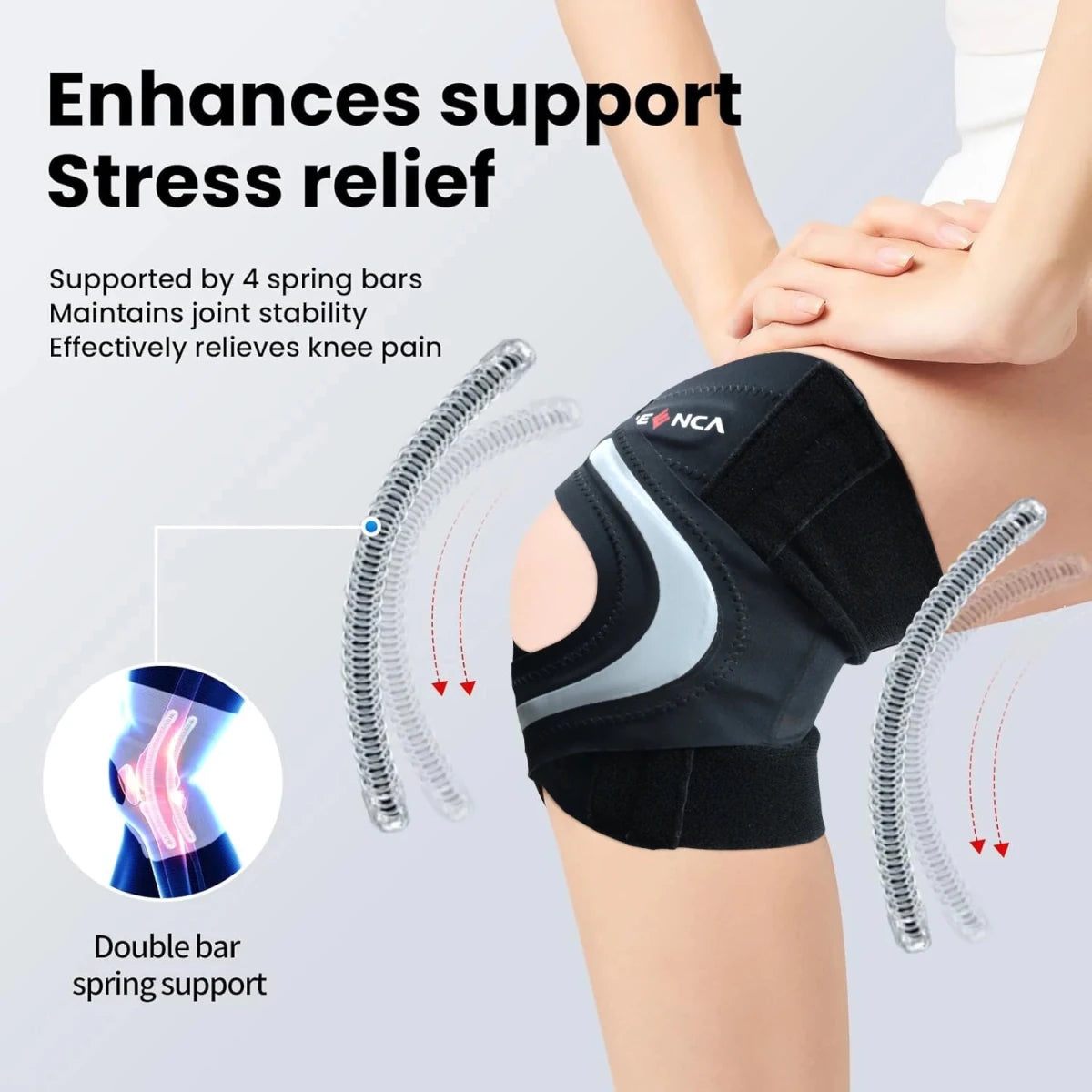Adjustable Knee Support Wrap for Arthritis & Meniscus Relief - Supersell