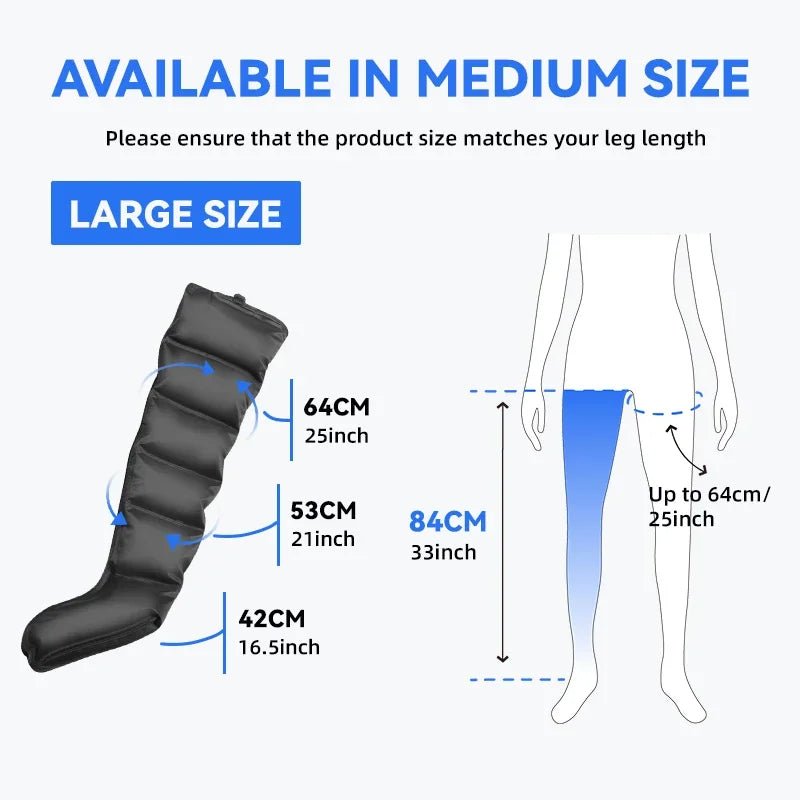 Air Wave Leg Massager with Remote Deep Thigh & Calf Relief - Supersell
