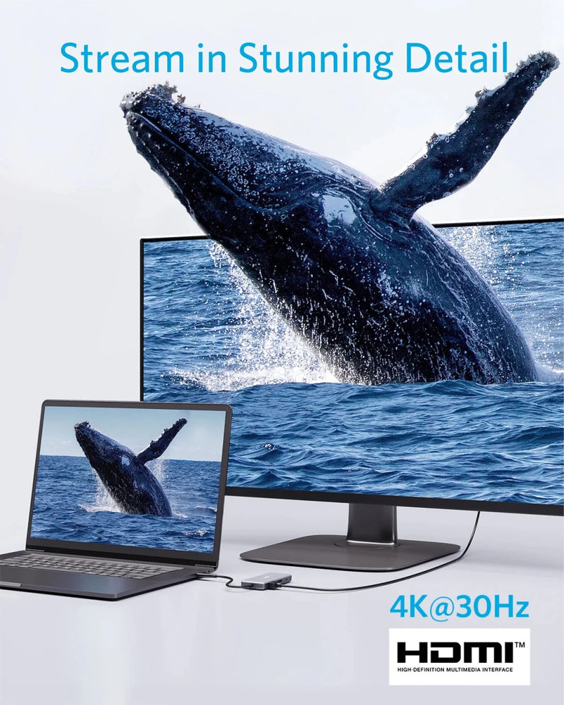 Anker usb hub 341 USB - C Hub (7 - in - 1) with 4K HDMI - Supersell