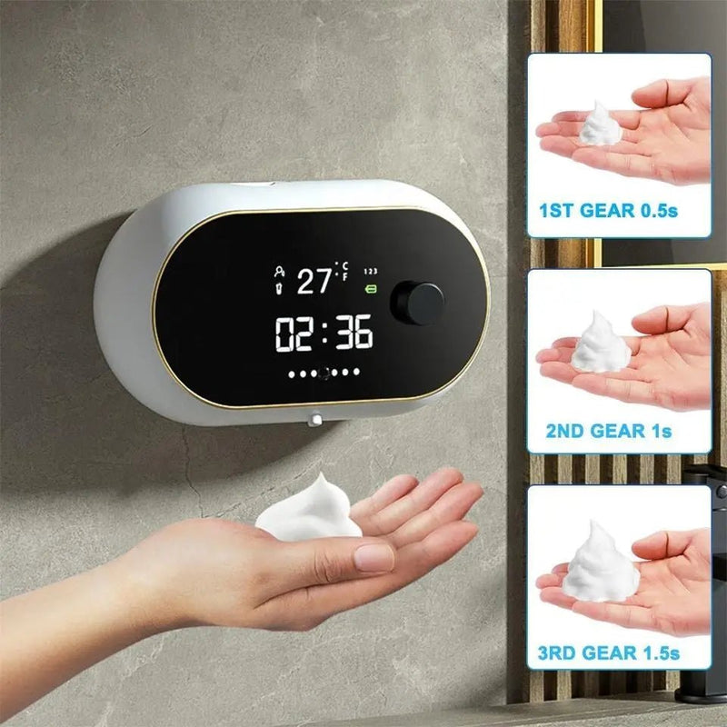Automatic 450ml Foam Soap Dispenser with Time/Temp Display - Supersell