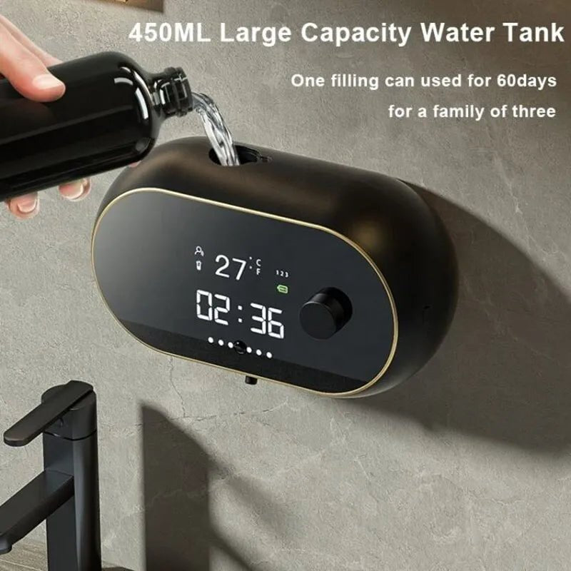 Automatic 450ml Foam Soap Dispenser with Time/Temp Display - Supersell