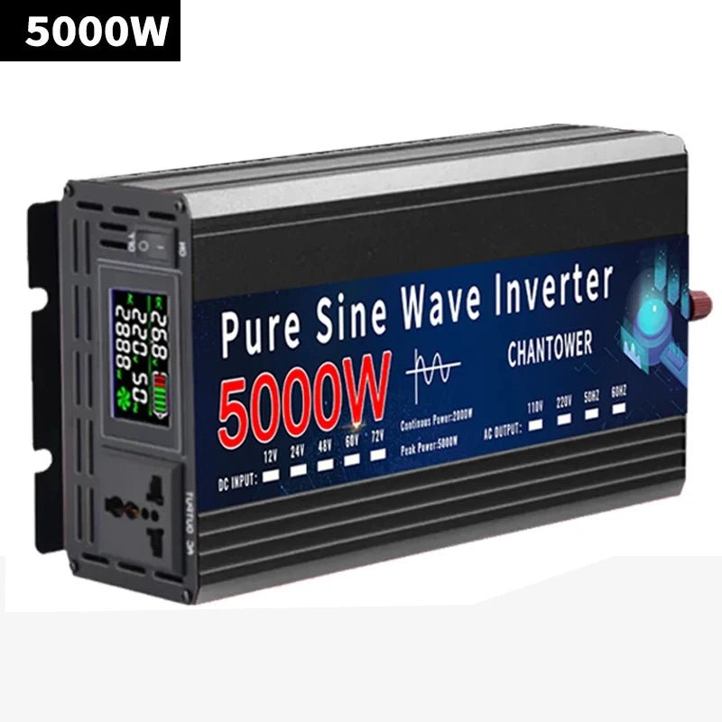 Camping Inverter 3000W 5000W DC To AC Portable Power Voltage Converter Works with Car Battery - Supersell