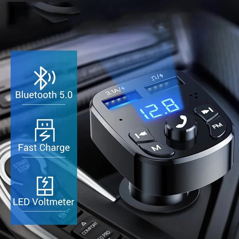 Car Bluetooth Receiver with USB Fast Charger Ports - Supersell
