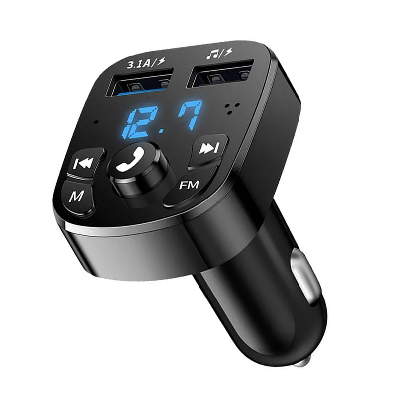 Car Bluetooth Receiver with USB Fast Charger Ports - Supersell