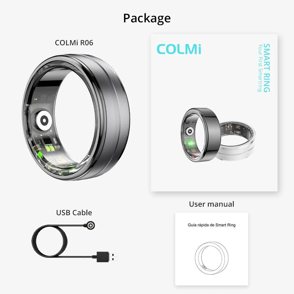 COLMI R06 Smart Ring Men Women Heart Rate and Blood Oxygen Monitor - Supersell