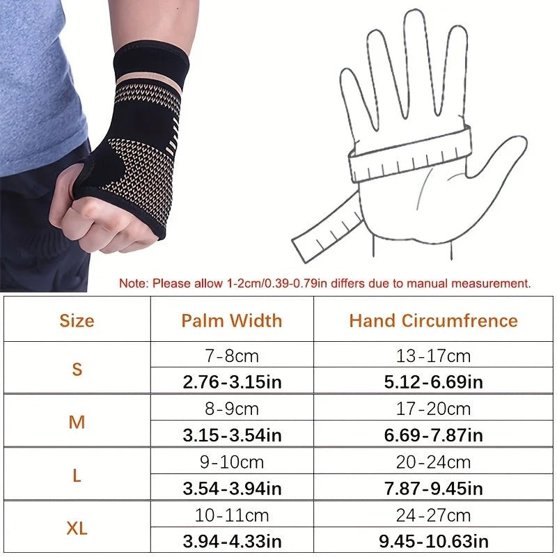 Copper Compression Wrist Sleeve for Arthritis & Joint Support - Supersell