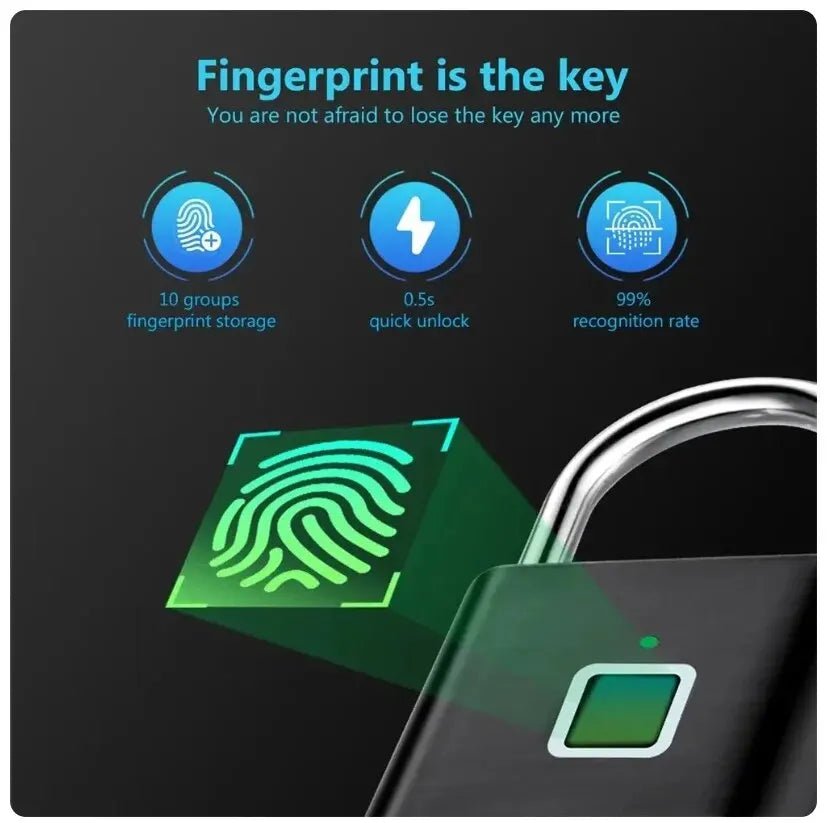 Fingerprint Lock Keyless Waterproof Anti - Theft Smart Lock - Supersell