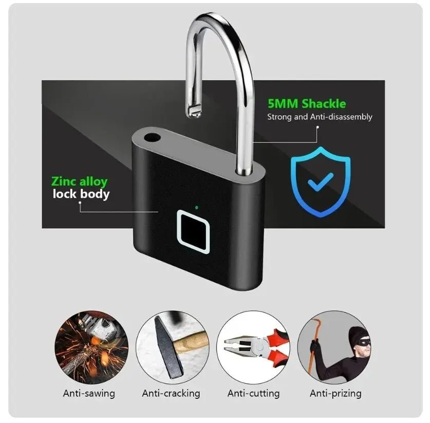 Fingerprint Lock Keyless Waterproof Anti - Theft Smart Lock - Supersell