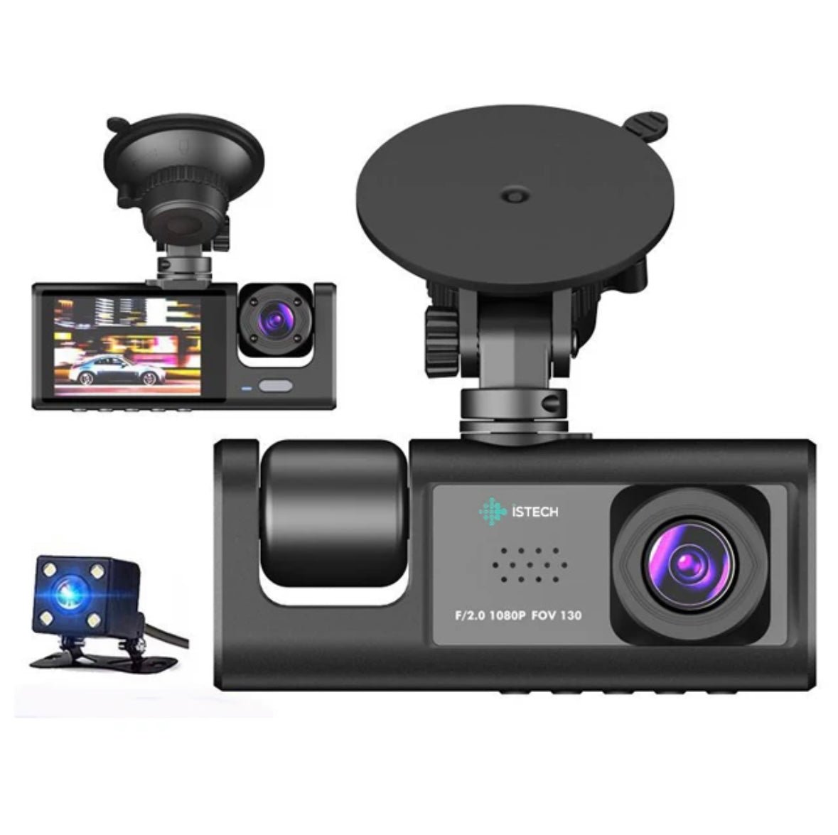 Front Rear Inside Car View 24 Hours Car Security Camera - Supersell