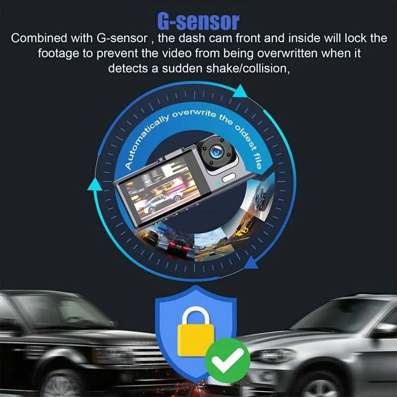 Front Rear Inside Car View 24 Hours Car Security Camera - Supersell