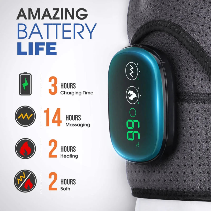 Heating Vibrations Shoulder, Neck, & Back Massage Brace 3 Levels Physiotherapy Therapy - Supersell