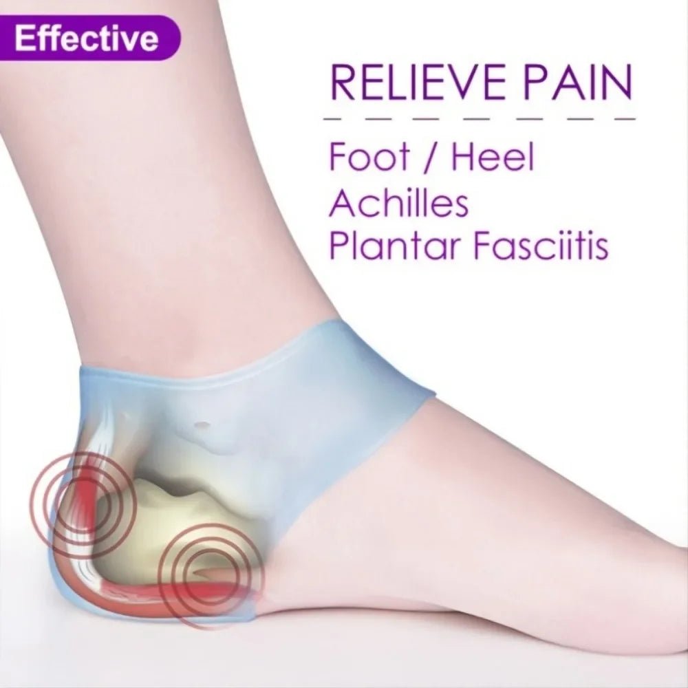 Heel Cushion Gel Heel Protector for Plantar Fasciitis Achilles Tendonitis - Supersell
