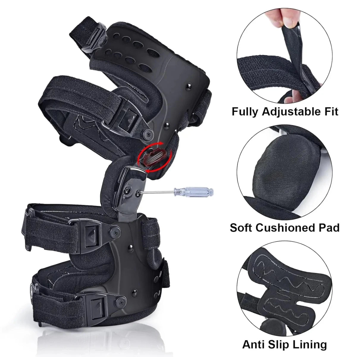 Hinged Unloader Knee Brace - ACL, Meniscus & Patella Support - Supersell