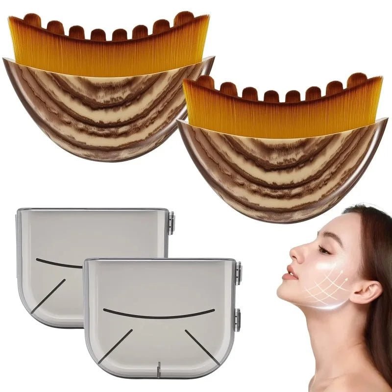 Lymphatic Contour Face Brush - Ergonomic Facial Drainage Massager - Supersell