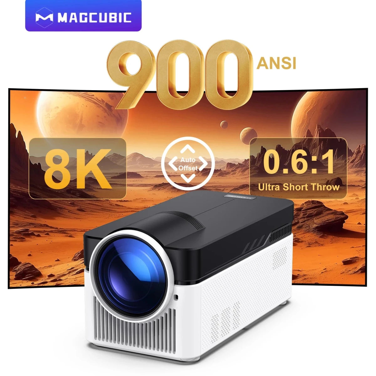 Magcubic Ultra Short Throw HY450 Projector 8K 4K 1080P - Supersell