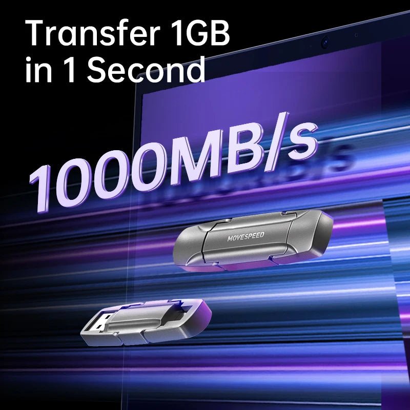 MOVESPEED Solid State Pen Drive USB3.2 Gen 2 + Type C Flash Drive - Supersell