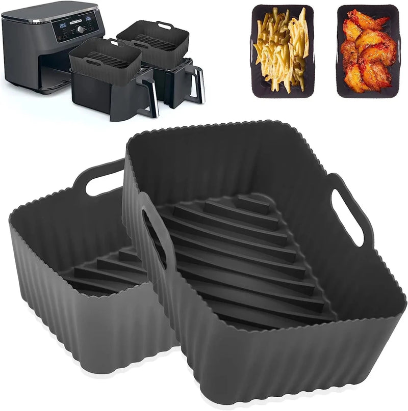 Ninja Dual Air Fryer Silicone Liners - Non - Stick & Eco - Friendly - Supersell