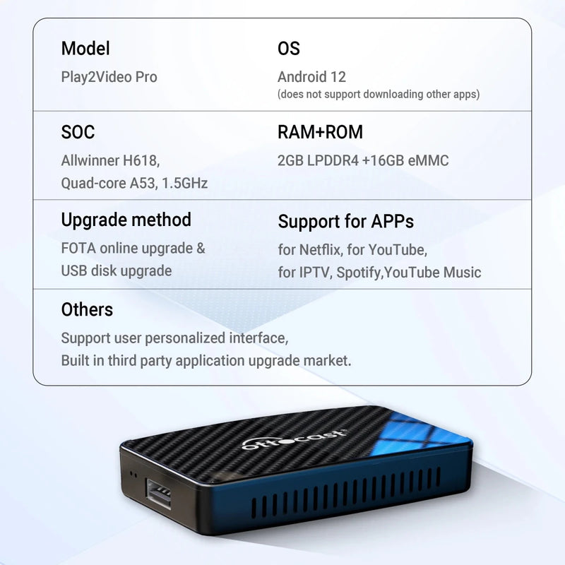 OTTOCAST Play2Video Pro Wireless CarPlay - Supersell