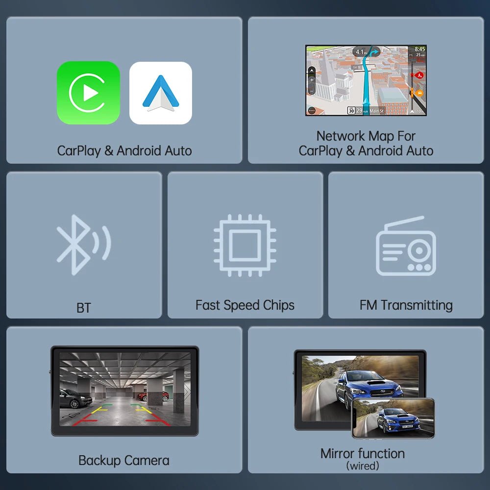Portable CarPlay Touch Screen for Android and iOS - Supersell