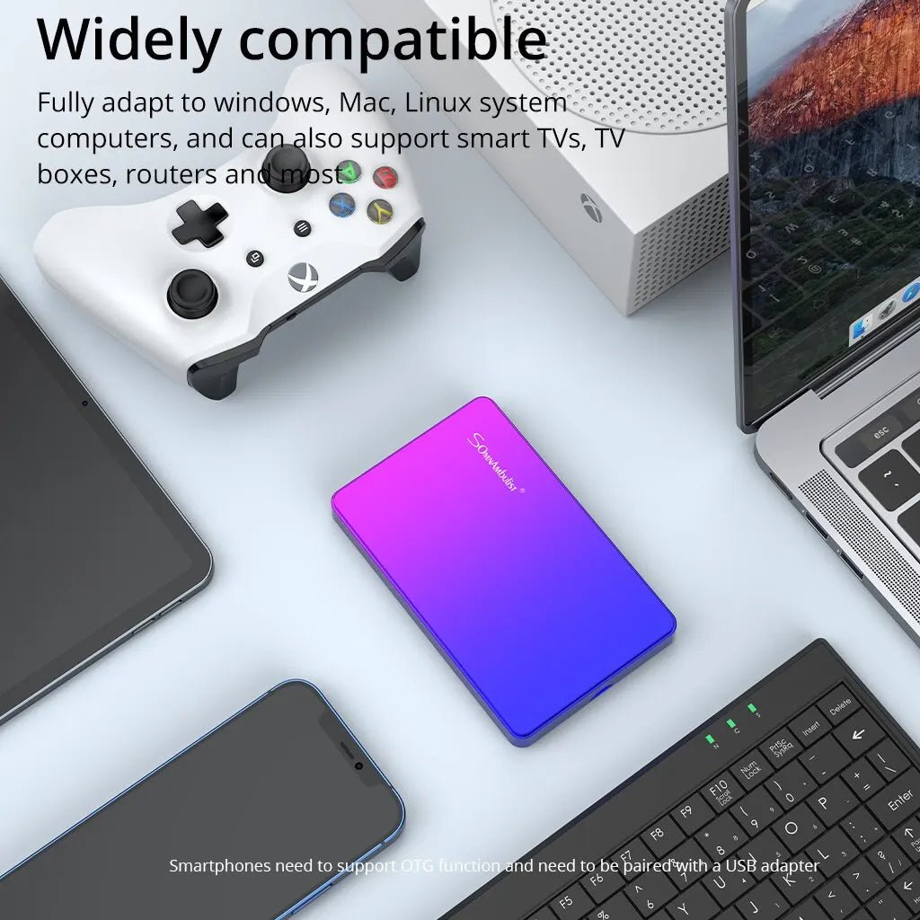 Portable External Hard Drive USB3.0 Storage Compatible for PC TV PS4 Xbox - Supersell