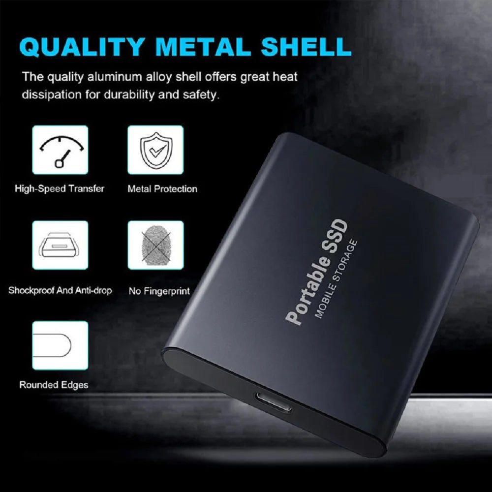 Portable SSD 2TB External Hard Drive External Storage Hard Disks - Supersell