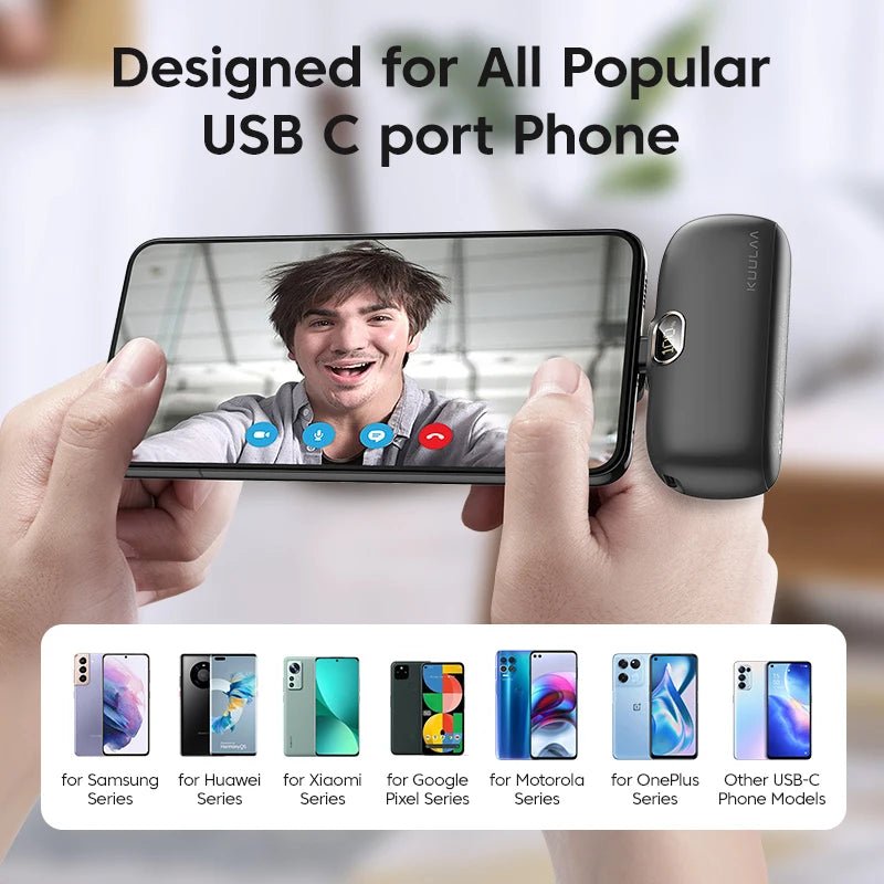 PowerPocket Mini USB - C Charger - 20W Fast Charge & LED Display - Supersell