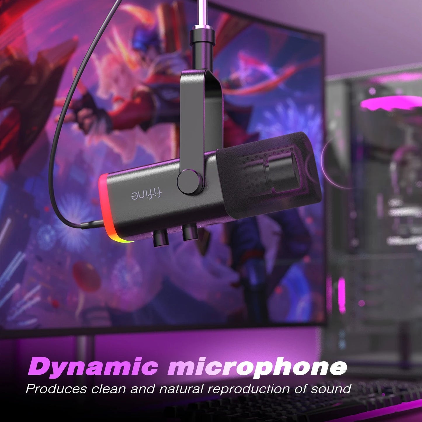 Pro FIFINE USB/XLR Dynamic Microphone for PC PS5/4 - Supersell