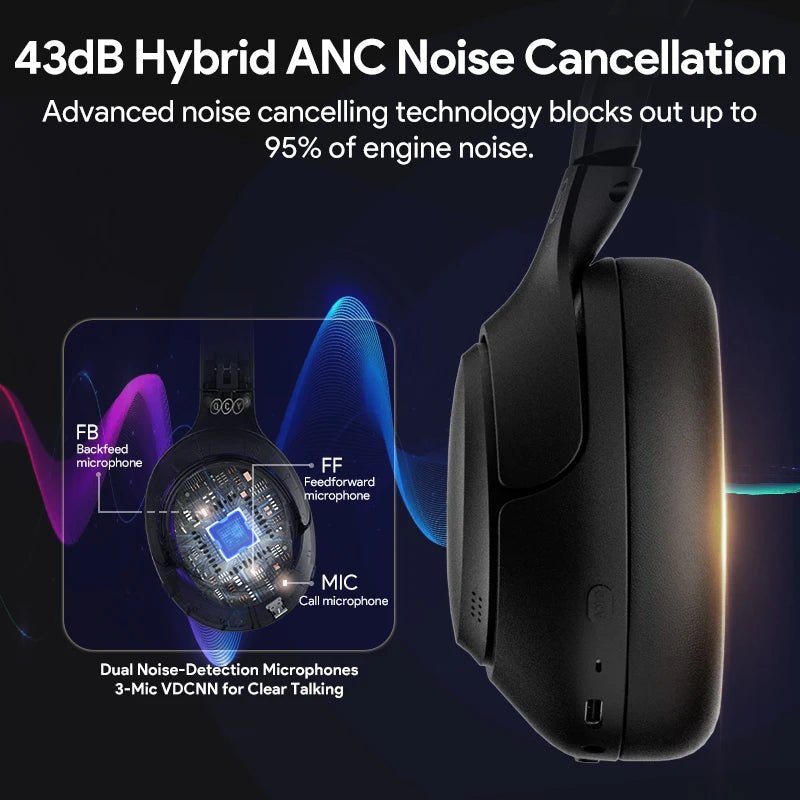 QCY Wireless Over Ear Headphones - Supersell