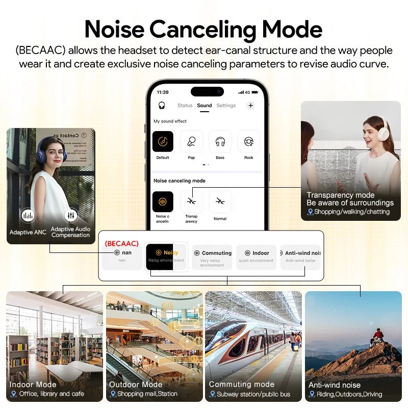 QCY Wireless Over Ear Headphones - Supersell