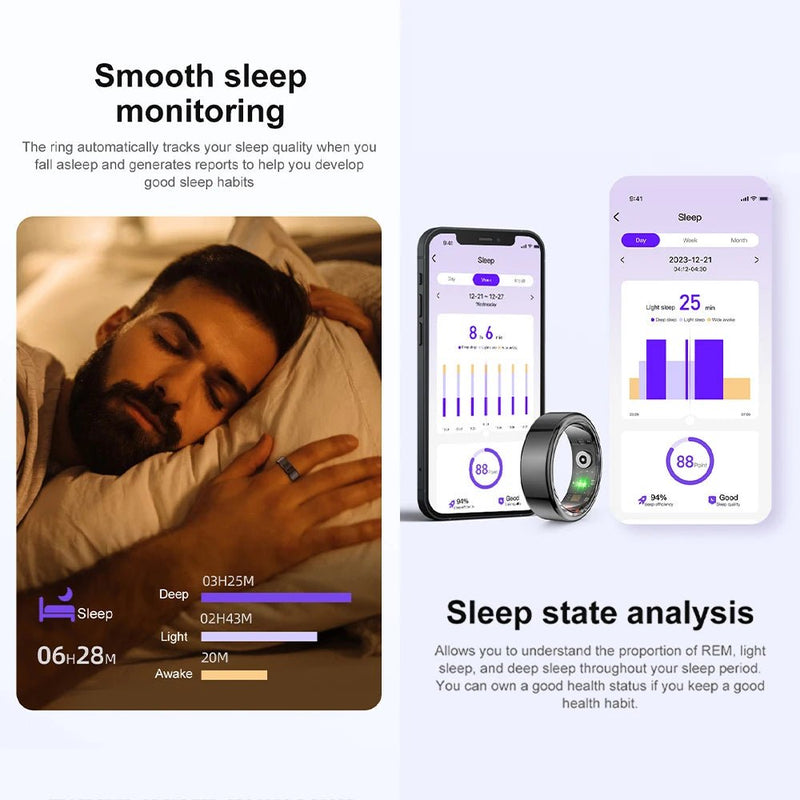 Smart Ring Titanium Steel Shell Health Monitoring - Supersell