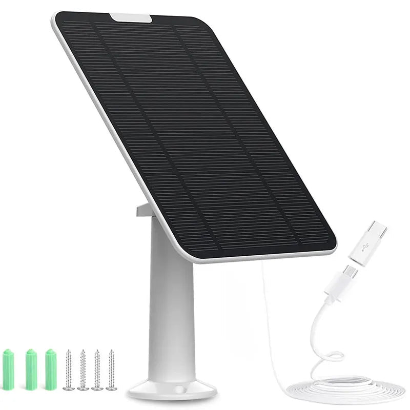 Solar Panel for EufyCam Reolink Argus Micro USB and USB - C Charging - Supersell