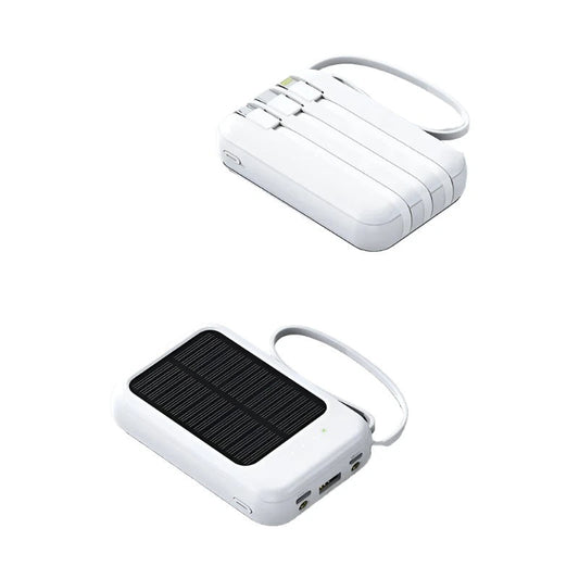 Solar Power Bank Big Capacity with 3 Built - in Cables - Supersell