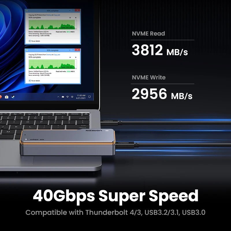 UGREEN 40Gbps NVMe SSD Case SSD Enclosure M.2 to USB4.0 Adapter - Supersell
