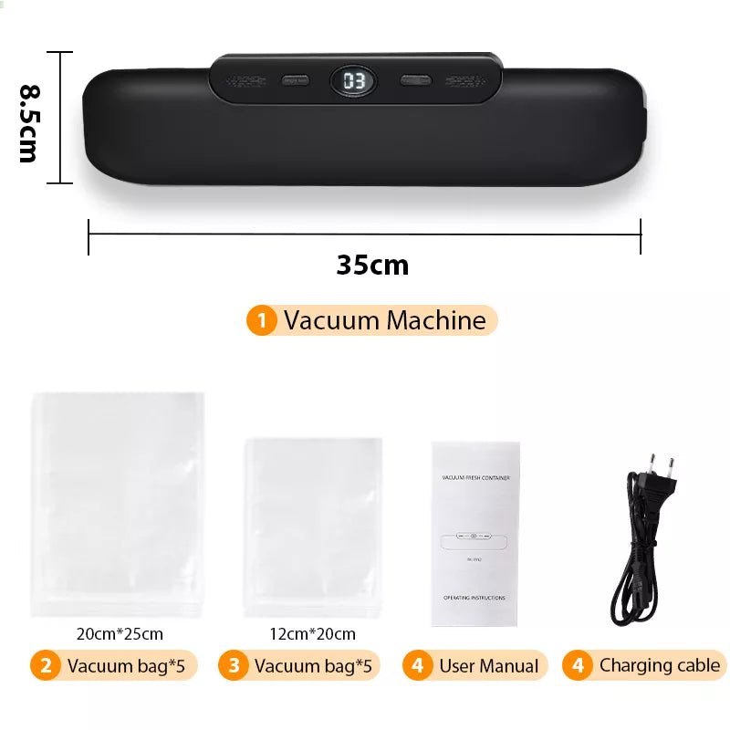 Vacuum Sealer Packaging Machine with 10pcs Vacuum bags - Supersell