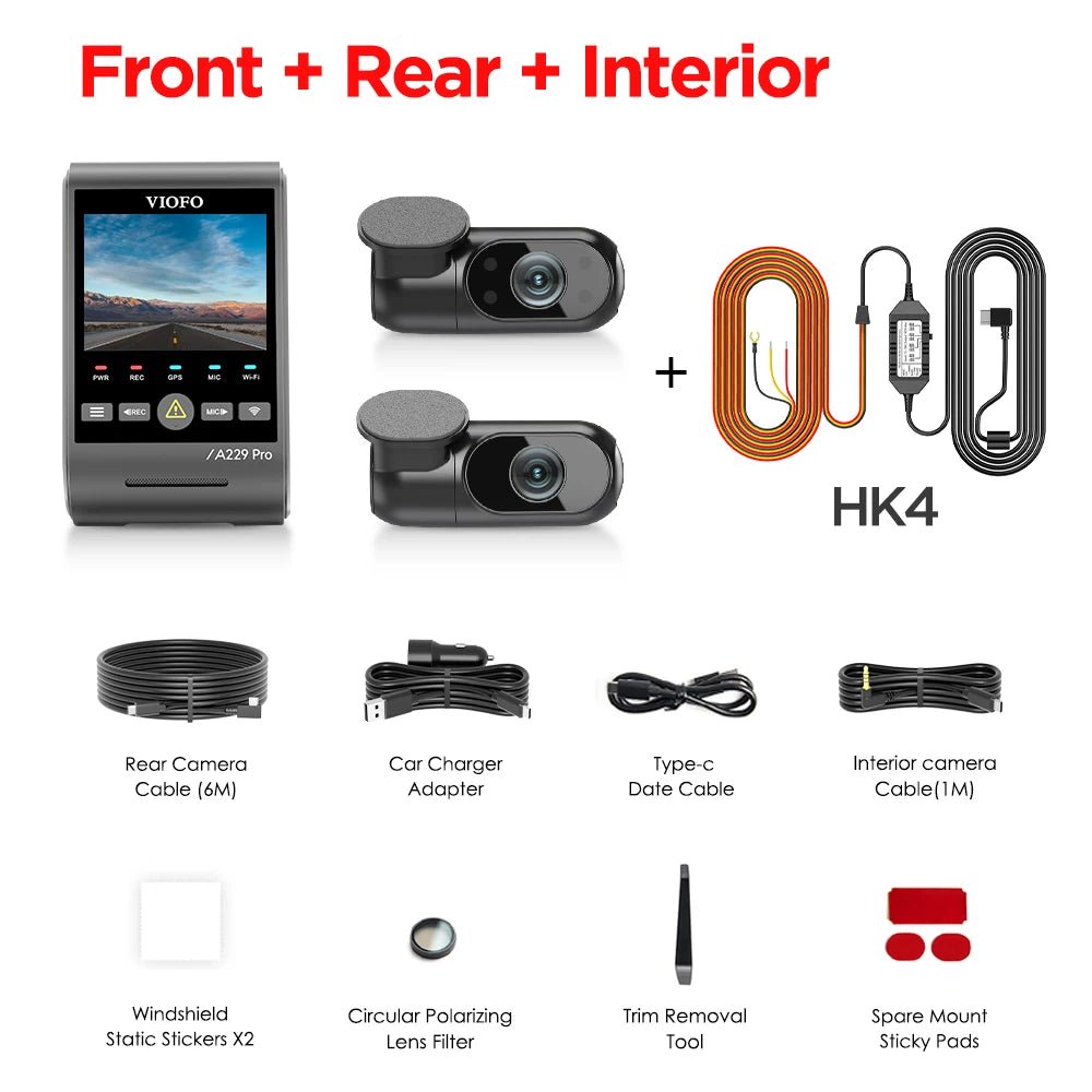 VIOFO A229 PRO 4K 24H Parking mode Car Dash Camera - Supersell