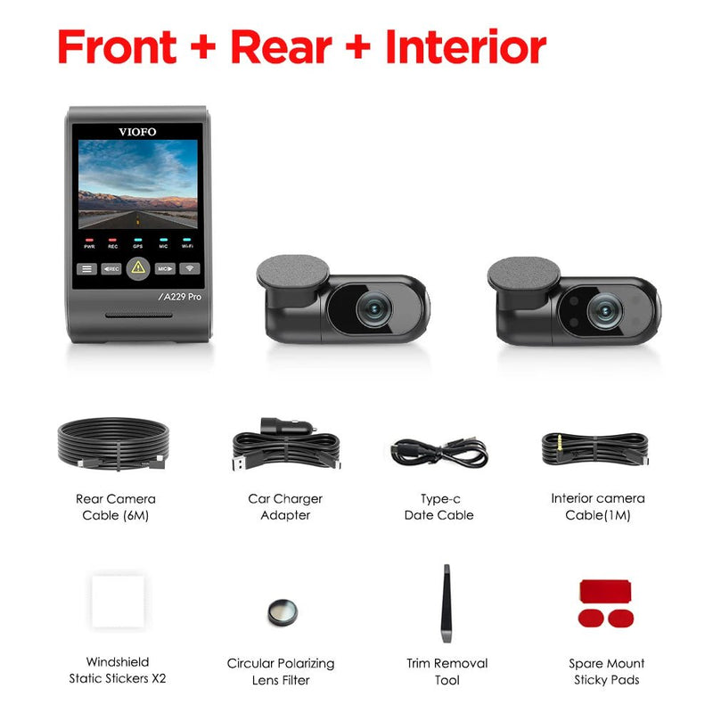 VIOFO A229 PRO 4K 24H Parking mode Car Dash Camera - Supersell