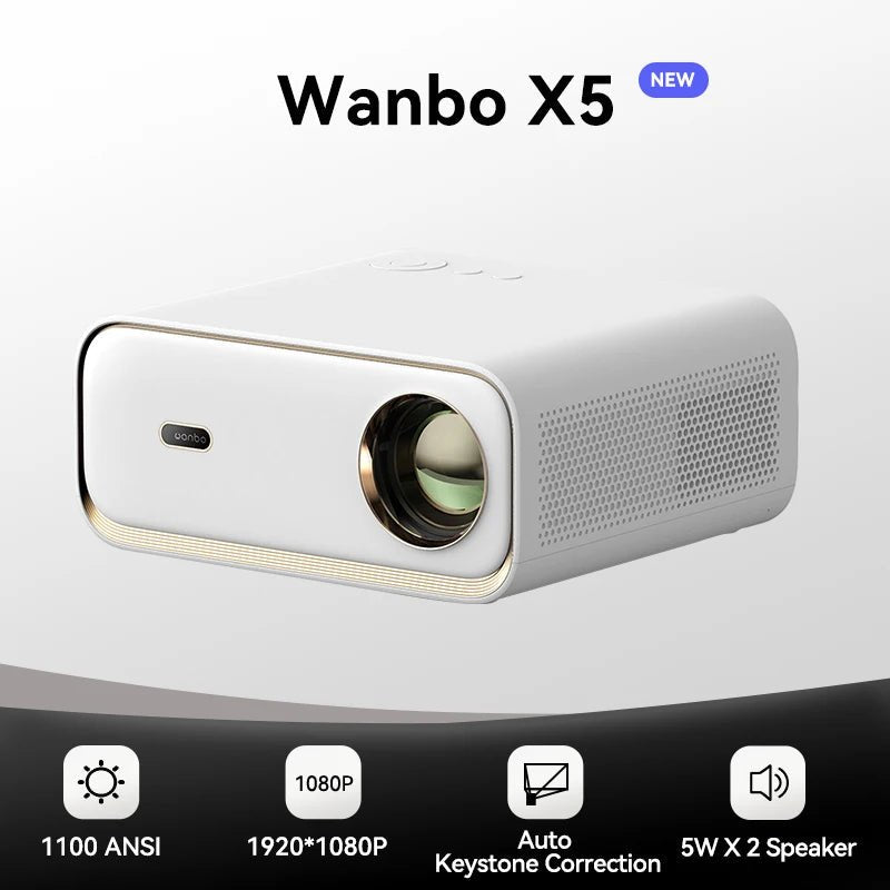 Wanbo X5 Projector 4K 1080P 20000 Lumens 1100ANSI - Supersell